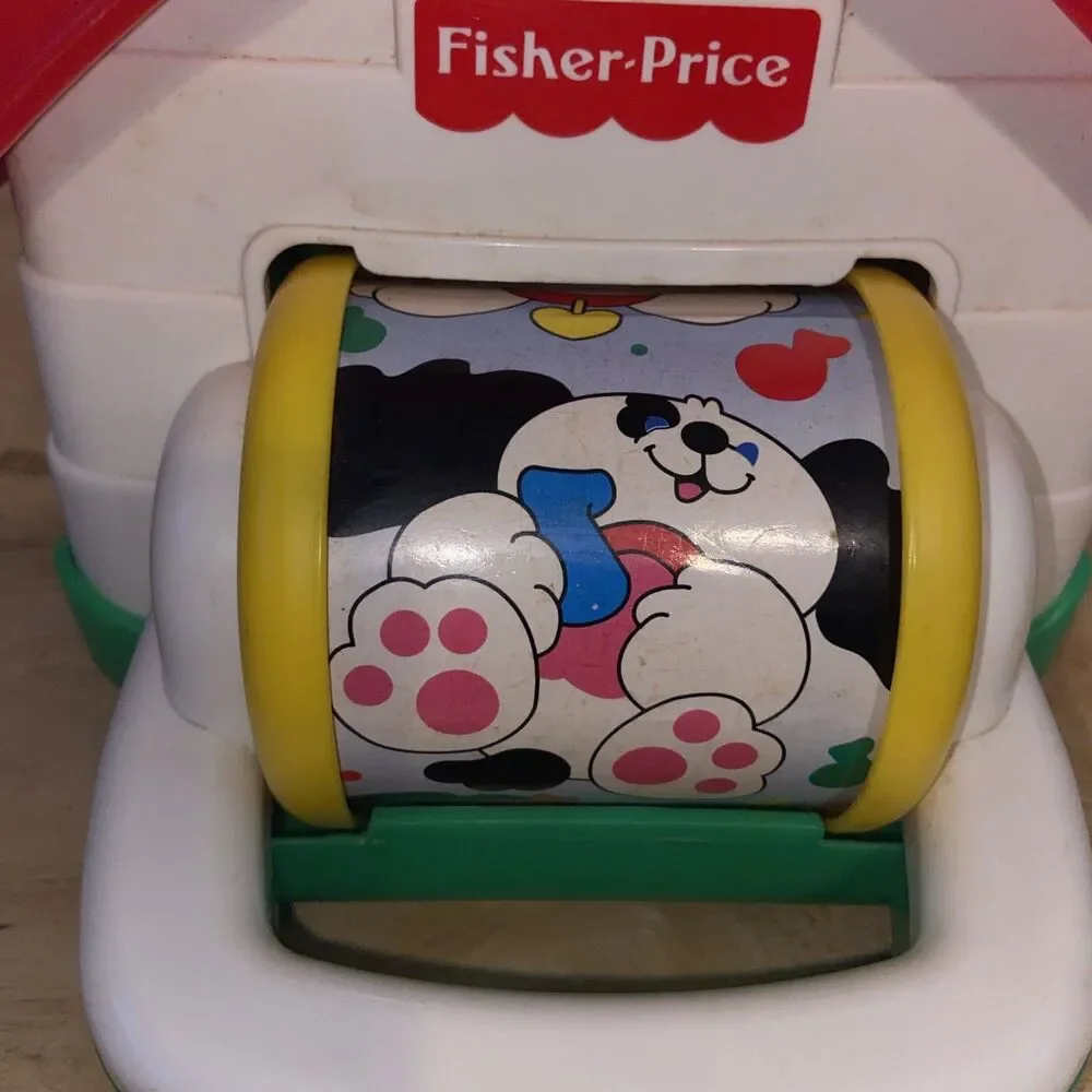 Fisher Price Dog House Pop Up Jack in the Box 1995 Vintage Musical Plastic Toy